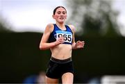 28 June 2025; Dearbhla Allen of St. Peter's AC, Louth, on her way to winning the Girls Under 19 3000m during day one of the 123.ie National Juveniles Track & Field Championships at Tullamore Harriers Athletics Club in Offaly. Photo by Ben McShane/Sportsfile