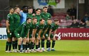 27 June 2025; The St Patrick's Athletic team before the SSE Airtricity Men's Premier Division match between Cork City and St Patrick's Athletic at Turner's Cross in Cork. Photo by Brendan Moran/Sportsfile