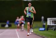 28 June 2025; Conor Duffin of Killarney Valley AC, Kerry, competes in the Boys Under 16 3000m during day one of the 123.ie National Juveniles Track & Field Championships at Tullamore Harriers Athletics Club in Offaly. Photo by Ben McShane/Sportsfile
