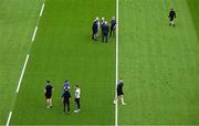 28 June 2025; Monaghan players walk the pitch before the GAA Football All-Ireland Senior Championship quarter-final match between Monaghan and Donegal at Croke Park in Dublin. Photo by Ray McManus/Sportsfile