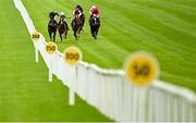 28 June 2025; Trustyourinstinct, second from left, with Dylan Browne McMonagle up, on their way to winning the Al Basti Equiworld International Stakes during day two of the Dubai Duty Free Irish Derby Festival at The Curragh Racecourse in Kildare. Photo by Seb Daly/Sportsfile