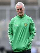 28 June 2025; Donegal manager Jim McGuinness before the GAA Football All-Ireland Senior Championship quarter-final match between Monaghan and Donegal at Croke Park in Dublin. Photo by Piaras Ó Mídheach/Sportsfile