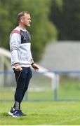 28 June 2025; Callan United manager Dwayne Tennyson during the FAI Women's Under-17 Cup final match between Athenry FC and Callan United at Fairview Rangers AFC in Limerick. Photo by Thomas Flinkow/Sportsfile