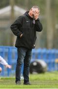 28 June 2025; Athenry FC manager Michael Noone during the FAI Women's Under-17 Cup final match between Athenry FC and Callan United at Fairview Rangers AFC in Limerick. Photo by Thomas Flinkow/Sportsfile