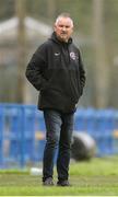 28 June 2025; Athenry FC manager Michael Noone during the FAI Women's Under-17 Cup final match between Athenry FC and Callan United at Fairview Rangers AFC in Limerick. Photo by Thomas Flinkow/Sportsfile