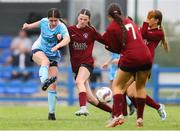 28 June 2025; Chloe Tennyson of Callan United attempts a shot on goal during the FAI Women's Under-17 Cup final match between Athenry FC and Callan United at Fairview Rangers AFC in Limerick. Photo by Thomas Flinkow/Sportsfile