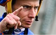 28 June 2025; Jockey Ryan Moore after riding Whirl to victory in the Paddy Power Pretty Polly Stakes during day two of the Dubai Duty Free Irish Derby Festival at The Curragh Racecourse in Kildare. Photo by Seb Daly/Sportsfile