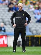 28 June 2025; Donegal manager Jim McGuinness before the GAA Football All-Ireland Senior Championship quarter-final match between Monaghan and Donegal at Croke Park in Dublin. Photo by David Fitzgerald/Sportsfile