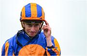 28 June 2025; Jockey Ryan Moor after riding Whirl to victory in the Paddy Power Pretty Polly Stakes during day two of the Dubai Duty Free Irish Derby Festival at The Curragh Racecourse in Kildare. Photo by Seb Daly/Sportsfile