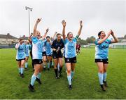 28 June 2025; Callan United players celebrate after their side's victory in the FAI Women's Under-17 Cup final match between Athenry FC and Callan United at Fairview Rangers AFC in Limerick. Photo by Thomas Flinkow/Sportsfile