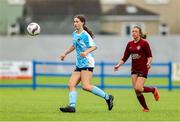 28 June 2025; Ruth Purcell of Callan United in action against Kate Kennedy of Athenry FC during the FAI Women's Under-17 Cup final match between Athenry FC and Callan United at Fairview Rangers AFC in Limerick. Photo by Thomas Flinkow/Sportsfile