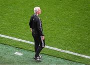 28 June 2025; Donegal manager Jim McGuinness during the GAA Football All-Ireland Senior Championship quarter-final match between Monaghan and Donegal at Croke Park in Dublin. Photo by Daire Brennan/Sportsfile