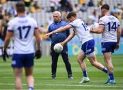 28 June 2025; Monaghan manager Gabriel Bannigan before the GAA Football All-Ireland Senior Championship quarter-final match between Monaghan and Donegal at Croke Park in Dublin. Photo by Piaras Ó Mídheach/Sportsfile