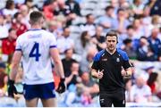 28 June 2025; Monaghan coach Andy Moran before the GAA Football All-Ireland Senior Championship quarter-final match between Monaghan and Donegal at Croke Park in Dublin. Photo by Piaras Ó Mídheach/Sportsfile