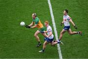 28 June 2025; Michael Murphy of Donegal in action against Ryan O'Toole of Monaghan during the GAA Football All-Ireland Senior Championship quarter-final match between Monaghan and Donegal at Croke Park in Dublin. Photo by Daire Brennan/Sportsfile