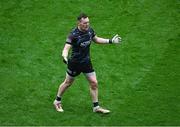 28 June 2025; Monaghan goalkeeper Rory Beggan reacts to his late goal being disallowed near the end of the GAA Football All-Ireland Senior Championship quarter-final match between Monaghan and Donegal at Croke Park in Dublin. Photo by Daire Brennan/Sportsfile