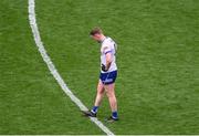 28 June 2025; A dejected Kieran Duffy of Monaghan after the GAA Football All-Ireland Senior Championship quarter-final match between Monaghan and Donegal at Croke Park in Dublin. Photo by Daire Brennan/Sportsfile