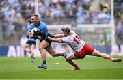 28 June 2025; Ciarán Kilkenny of Dublin in action against Mattie Donnelly of Tyrone during the GAA Football All-Ireland Senior Championship quarter-final match between Dublin and Tyrone at Croke Park in Dublin. Photo by Piaras Ó Mídheach/Sportsfile