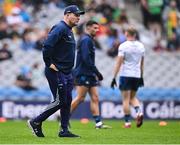 28 June 2025; Dublin manager Dessie Farrell before the GAA Football All-Ireland Senior Championship quarter-final match between Dublin and Tyrone at Croke Park in Dublin. Photo by Piaras Ó Mídheach/Sportsfile