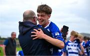 28 June 2025; Darragh McGrane of Naas celebrates after his side's victory in the Football Division 1 final match between Naas and New York at the John West Féile Peile na nÓg Gaelic Football and LGFA National Finals at Derry GAA Centre of Excellence in Owenbeg, Derry. Photo by Shauna Clinton/Sportsfile