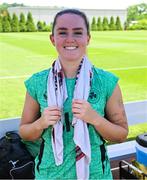 28 June 2025; Jessie Stapleton cools down during a Republic of Ireland women training session at Mercy Health Training Center in Cincinnati, Ohio, USA. Photo by Stephen McCarthy/Sportsfile