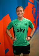 28 June 2025; Emily Murphy pose for a portrait during a Republic of Ireland women media conference at Mercy Health Training Center in Cincinnati, Ohio, USA. Photo by Stephen McCarthy/Sportsfile