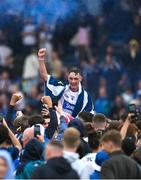 28 June 2025; Gearóid O'Shea of Waterford celebrates on the shoulders of supporters after the Electric Ireland GAA Hurling All-Ireland Minor Championship final match between Waterford and Clare at FBD Semple Stadium in Thurles, Tipperary. Photo by Brendan Moran/Sportsfile