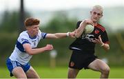 28 June 2025; Sean Birt of Lavey in action against Dara Doonan of Ballinderry during the Football Division 1 Shield Final match between Lavey and Ballinderry at the John West Féile Peile na nÓg Gaelic Football and LGFA National Finals at Derry GAA Centre of Excellence in Owenbeg, Derry. Photo by Shauna Clinton/Sportsfile