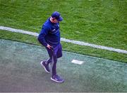 28 June 2025; A dejected Dublin manager Dessie Farrell near the end of the GAA Football All-Ireland Senior Championship quarter-final match between Dublin and Tyrone at Croke Park in Dublin. Photo by Daire Brennan/Sportsfile
