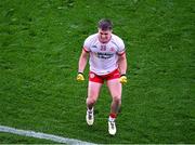 28 June 2025; Ruairí Canavan of Tyrone celebrates after the GAA Football All-Ireland Senior Championship quarter-final match between Dublin and Tyrone at Croke Park in Dublin. Photo by Daire Brennan/Sportsfile