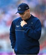28 June 2025; Dublin manager Dessie Farrell during the GAA Football All-Ireland Senior Championship quarter-final match between Dublin and Tyrone at Croke Park in Dublin. Photo by David Fitzgerald/Sportsfile