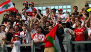 28 June 2025; Tyrone supporters celebrate on Hill 16 after the GAA Football All-Ireland Senior Championship quarter-final match between Dublin and Tyrone at Croke Park in Dublin. Photo by Ray McManus/Sportsfile