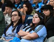28 June 2025; Dublin supporters react during the GAA Football All-Ireland Senior Championship quarter-final match between Dublin and Tyrone at Croke Park in Dublin. Photo by David Fitzgerald/Sportsfile