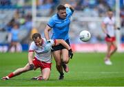 28 June 2025; Brian Howard of Dublin in action against Kieran McGeary of Tyrone during the GAA Football All-Ireland Senior Championship quarter-final match between Dublin and Tyrone at Croke Park in Dublin. Photo by David Fitzgerald/Sportsfile