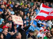 28 June 2025; Tyrone supporters, in the Cusack Stand, during the GAA Football All-Ireland Senior Championship quarter-final match between Dublin and Tyrone at Croke Park in Dublin. Photo by Ray McManus/Sportsfile