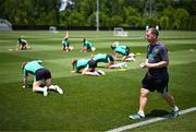28 June 2025; Equipment officer Barry Sanfey during a Republic of Ireland women training session at Mercy Health Training Center in Cincinnati, Ohio, USA. Photo by Stephen McCarthy/Sportsfile