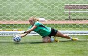 28 June 2025; Goalkeeper Sophie Whitehouse during a Republic of Ireland women training session at Mercy Health Training Center in Cincinnati, Ohio, USA. Photo by Stephen McCarthy/Sportsfile
