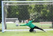 28 June 2025; Goalkeeper Courtney Brosnan during a Republic of Ireland women training session at Mercy Health Training Center in Cincinnati, Ohio, USA. Photo by Stephen McCarthy/Sportsfile