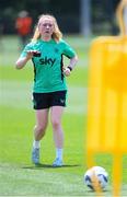 28 June 2025; Amber Barrett plays footgolf during a Republic of Ireland women training session at Mercy Health Training Center in Cincinnati, Ohio, USA. Photo by Stephen McCarthy/Sportsfile