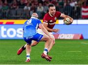 28 June 2025; James Lowe of British & Irish Lions in action against Ollie Hoskins of Western Force during the tour match between Western Force and the British & Irish Lions at Optus Stadium in Perth, Australia. Photo by Steve Christo/Sportsfile