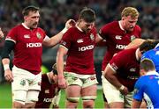 28 June 2025; British & Irish Lions players, from left, Jack Conan, Joe McCarthy and Ollie Chessum during the tour match between Western Force and the British & Irish Lions at Optus Stadium in Perth, Australia. Photo by Steve Christo/Sportsfile