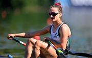 29 June 2025; Margaret Cremin of Ireland before the Women’s Double Sculls B Final during the 2025 World Rowing Cup at Rotsee in Lucerne, Switzerland. Photo by Benedict Tufnell/Sportsfile
