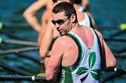 29 June 2025; Ronan Byrne during the Men’s Quadruple Sculls Final B of Ireland after the Men’s Quadruple Sculls Final B during the 2025 World Rowing Cup at Rotsee in Lucerne, Switzerland. Photo by Benedict Tufnell/Sportsfile