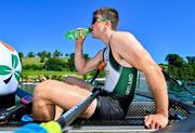 29 June 2025; Brian Colsh of Ireland after the Men’s Quadruple Sculls Final B during the 2025 World Rowing Cup at Rotsee in Lucerne, Switzerland. Photo by Benedict Tufnell/Sportsfile