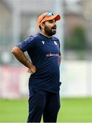 29 June 2025; Scorchers head coach Jay Shelat before the Evoke Super 20 Trophy match between Typhoons and Scorchers at Railway Union Cricket Club in Dublin. Photo by Seb Daly/Sportsfile