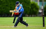 29 June 2025; Typhoons batter Alice Walsh during the Evoke Super 20 Trophy match between Typhoons and Scorchers at Railway Union Cricket Club in Dublin. Photo by Seb Daly/Sportsfile