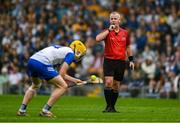 28 June 2025; Referee Colm McDonald during the Electric Ireland GAA Hurling All-Ireland Minor Championship final match between Waterford and Clare at FBD Semple Stadium in Thurles, Tipperary. Photo by Brendan Moran/Sportsfile