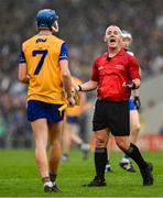 28 June 2025; Referee Colm McDonald during the Electric Ireland GAA Hurling All-Ireland Minor Championship final match between Waterford and Clare at FBD Semple Stadium in Thurles, Tipperary. Photo by Brendan Moran/Sportsfile
