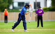 29 June 2025; Typhoons batter Rebecca Stokell during the Evoke Super 20 Trophy match between Typhoons and Scorchers at Railway Union Cricket Club in Dublin. Photo by Seb Daly/Sportsfile