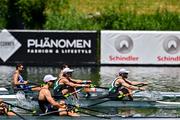 29 June 2025; Fintan McCarthy, left, and Konan Pazzala of Ireland compete in the Men's Double Scull Final A during the 2025 World Rowing Cup at Rotsee in Lucerne, Switzerland. Photo by Benedict Tufnell/Sportsfile
